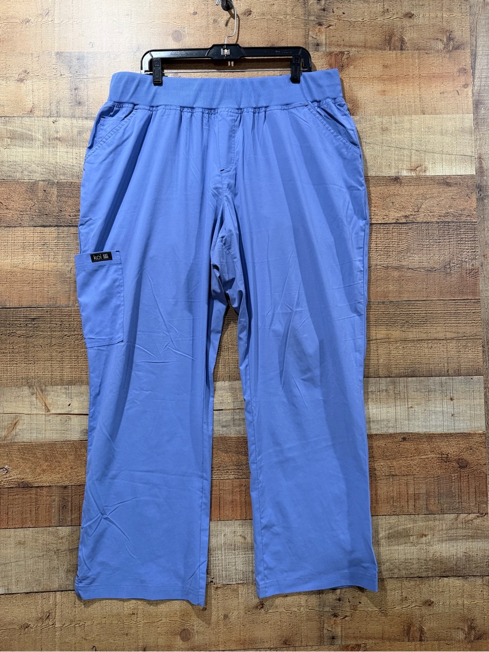 koi Cel Blue Women’s Relaxed Pull On Scrub Pants Size 2XL